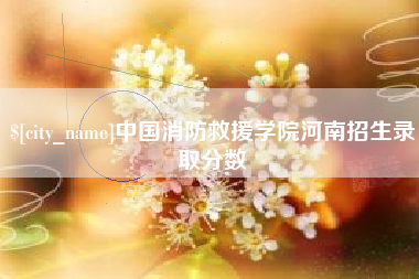 湘西中国消防救援学院河南招生录取分数