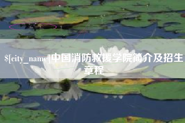 湘西中国消防救援学院简介及招生章程