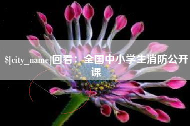 湘西回看：全国中小学生消防公开课