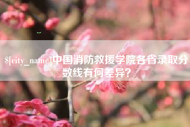 湘西中国消防救援学院各省录取分数线有何差异？