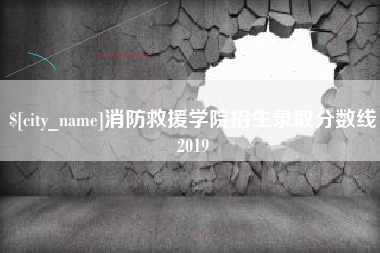 湘西消防救援学院招生录取分数线2019