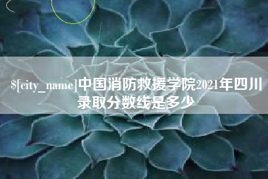 湘西中国消防救援学院2021年四川录取分数线是多少