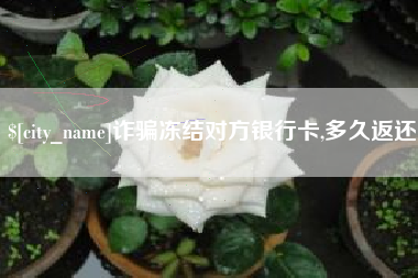 湘西诈骗冻结对方银行卡,多久返还