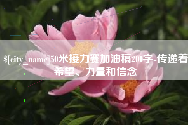 湘西50米接力赛加油稿200字-传递着希望、力量和信念