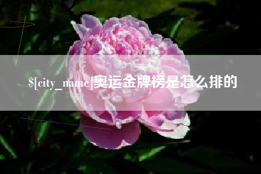 湘西奥运金牌榜是怎么排的