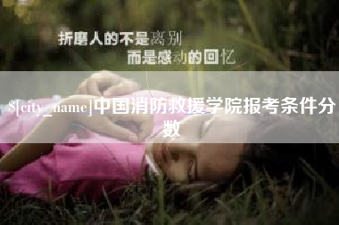 湘西中国消防救援学院报考条件分数