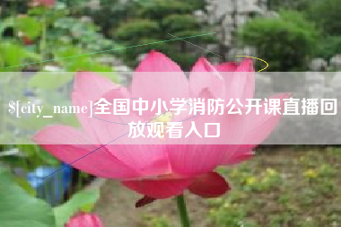 湘西全国中小学消防公开课直播回放观看入口