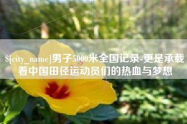 湘西男子5000米全国记录-更是承载着中国田径运动员们的热血与梦想