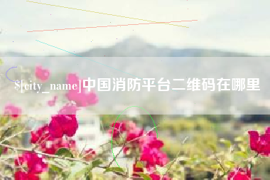 湘西中国消防平台二维码在哪里