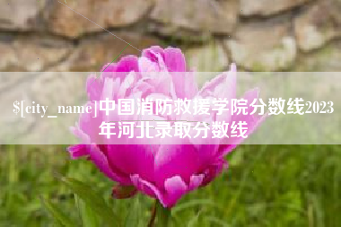 湘西中国消防救援学院分数线2023年河北录取分数线