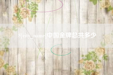 湘西中国金牌总共多少