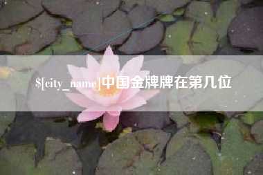 湘西中国金牌牌在第几位