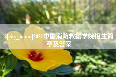湘西2021中国消防救援学院招生简章及答案