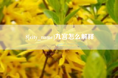 湘西九宫怎么解释