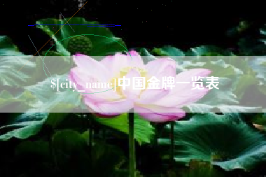 湘西中国金牌一览表