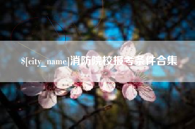 湘西消防院校报考条件合集